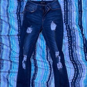 blue notes blue ripped jeans